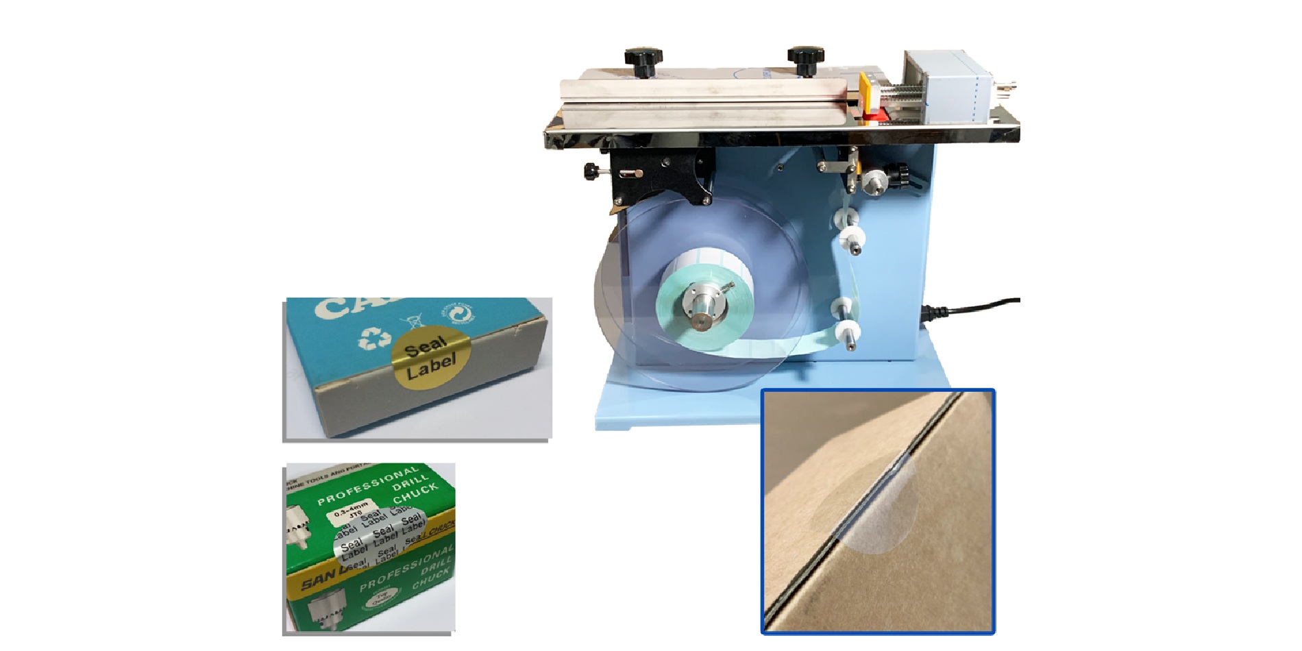 Semi-Automatic Seal Label Attachment Machine